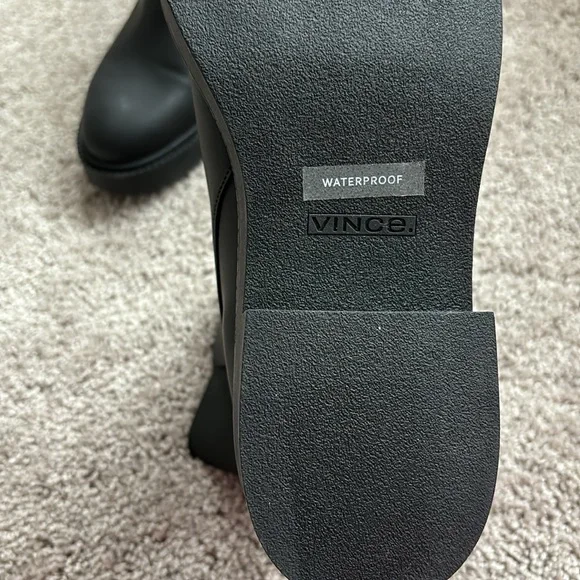 Vince Kaelyn Moto Boots in Black Size 8